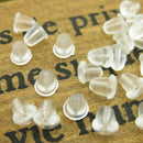 500PCS Rubber Earring Back Stoppers Ear Post Nuts Findings Jewelry Making 4MM