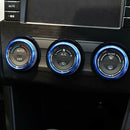 3Pcs Aluminum AC Climate Control Knob Ring Covers For Subaru Impreza Blue PBD