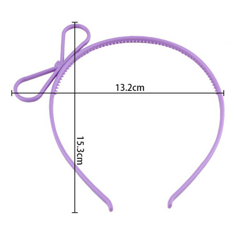 6x Child Stretchy Plastic Headband Candy Color BowknotTiara Hair Hoop Pa g Nw