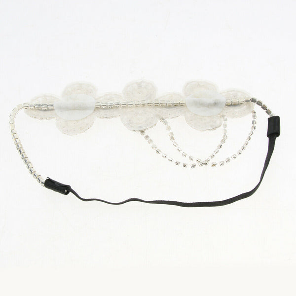 2x Tassel 20s Crystal Rhinestone Fascinator Headpiece Headband Bridal