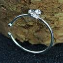 Surgical Steel Nose Ring Crystal Rhinestone Bone Stud Body Piercing Jewelry ES