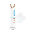 Cute Deer Shape Mini Nano Facial Mister Steamer Cool Mist Sprayer (White)