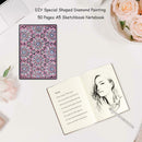 DIY Mandala Special Shaped Diamond Painting 50 Pages Sketchbook A5 Notebook