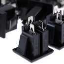 10Pcs US 3 poles power socket plug black AC 125V 1ME