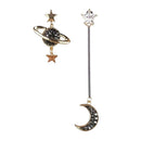 Irregular Star Moon Dangle Earrings Women Rhinestone Fashion Ear Drop Jewelry