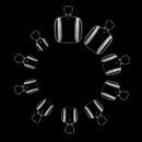 1000pcs DIY Nail Art Full False Foot Toe Nail Tips Acrylic Gel Clear Color