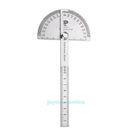 Stainless Steel 180 Rotary Protractor Angle Gauge Ruler Measure Tool Adjustable