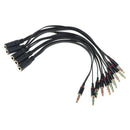 5 Pieces Audio Headphone Mic Splitter Cable Female to 2 Dual Male