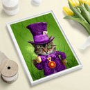 5D DIY Diamond Painting Cross Stitch Kits Cat Full Round Drill Embroidery