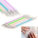 5pcs/set Personal Double Crystal Rhinestone Dotting Drill Nail Painting Pen A