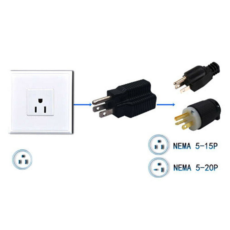 Household electrical adapter NEMA 5-15P male to NEMA 5-20R female'adapter   Kw