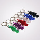 Fishbone Shaped Aluminium Alloy Bottle Opener Anodized Keychains A