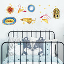 Cartoon Food Tableware Self-adhesive Wall Stickers for TV Background Wall