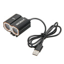 Waterproof Front Lamp 6000LM 2x CREE XM-L T6 USB LED Bike Bicycle Light