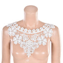 Embroidered Floral Lace Neckline Neck Collar Trim Clothes Sewing Patch L432 MO