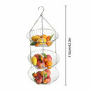 Hanging Fruit Basket Iron Art 3-Layer Baskets Fruit Tray Drain Basket House