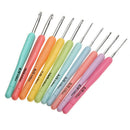 with Bag Set of 10 Aluminum Crochet Hooks Knitting Needles Multi Color