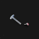 16 Pieces Acrylic Transparent Ring Bar Lip Tongue Crystal Body Piercing 18G