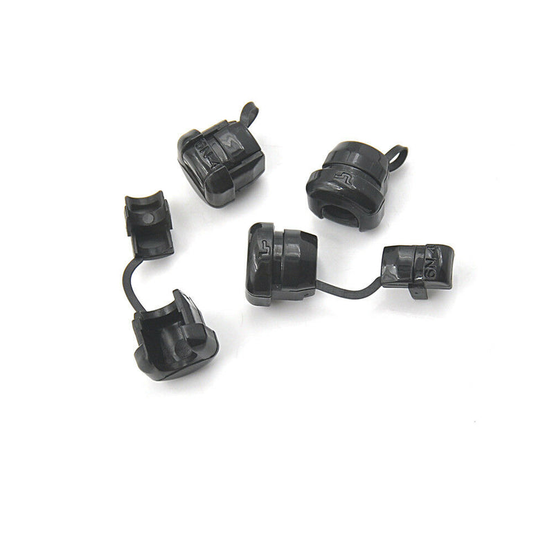 20pc 6N-4 Strain Relief Bushing SJT 18AWG T=0.5~1.6mm Nylon 66 Black JR
