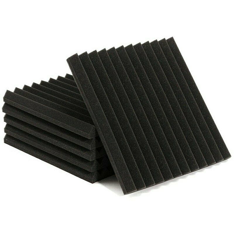 1X(Wedge Acoustic Foam With Adhesive Tape 8 Pcs Soundproof Panels,Silencing