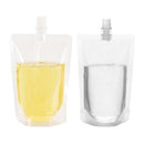 50X Stand up Clear Plastic Spouted Drink Bag Pouch Cruise Booze Reusable 500ML