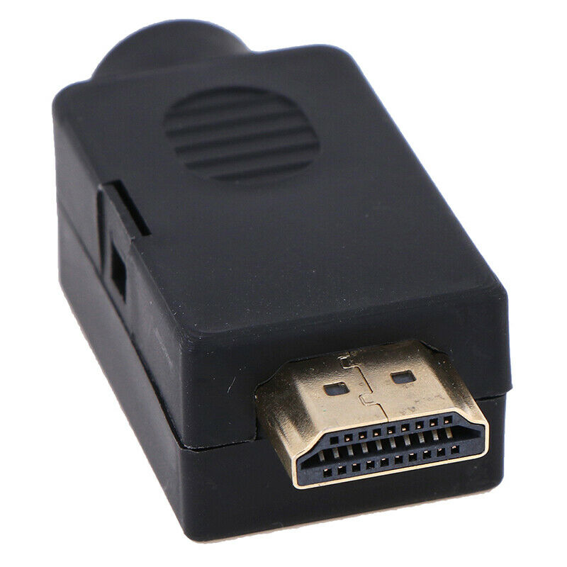 HDMI Male 19P Plug Breakout Terminals Solderless Connector With Cover pwATAU Gw