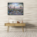 Painting By Numbers Kit DIY Plant Tower Hand Painted Canvas Oil Art Picture