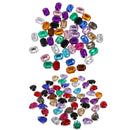 100pcs Rectangle Waterdrop Acrylic Rhinestone Button for DIY Craft 10*14mm