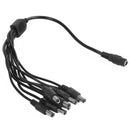 5.5x2.1mm 8 Channel Splitter DC Power Cable Power Supply For Secuirty CCTV