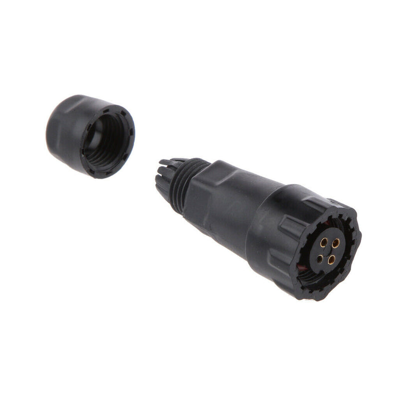 15A 7.5mm IP68 4 Pins Assembled Waterproof Electrical Cable Connector Socket