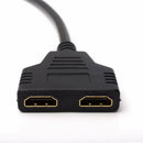 1080P HDMI Port Male to 2Female 1 In 2 Out Splitter Cable Converter Adapter Home