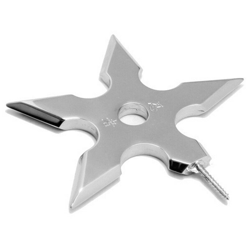 Coat Hooks Ninja Star Shape Stainless Steel Creative Wall Door Hook Clothes E1G7