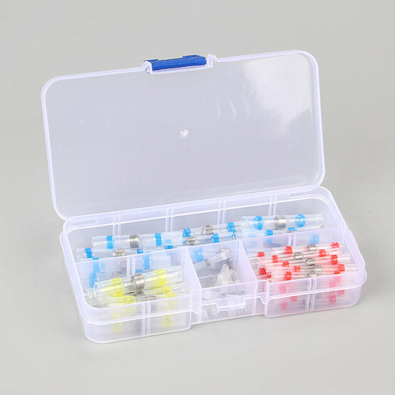 50Pcs 2:1 Heat Shrink Tubing Sleeve Sleeving Heat Shrink 4 Terminal Types