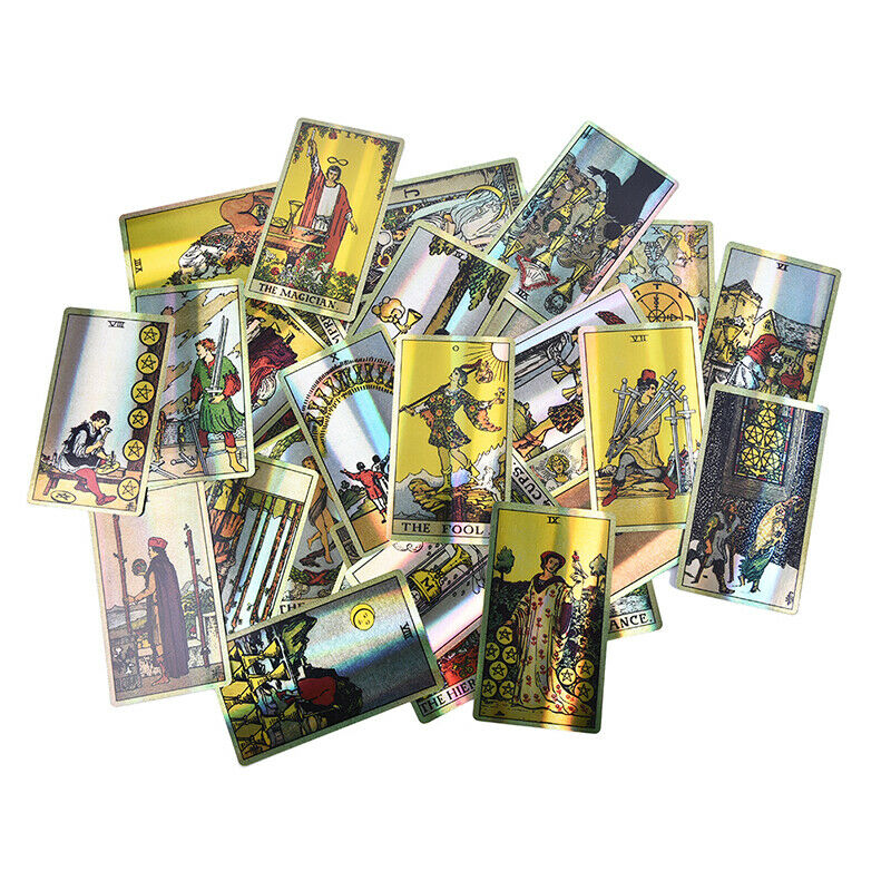 Tarot of Smith Waite Holographic Board Games Divination Table Game Card Deck Ew