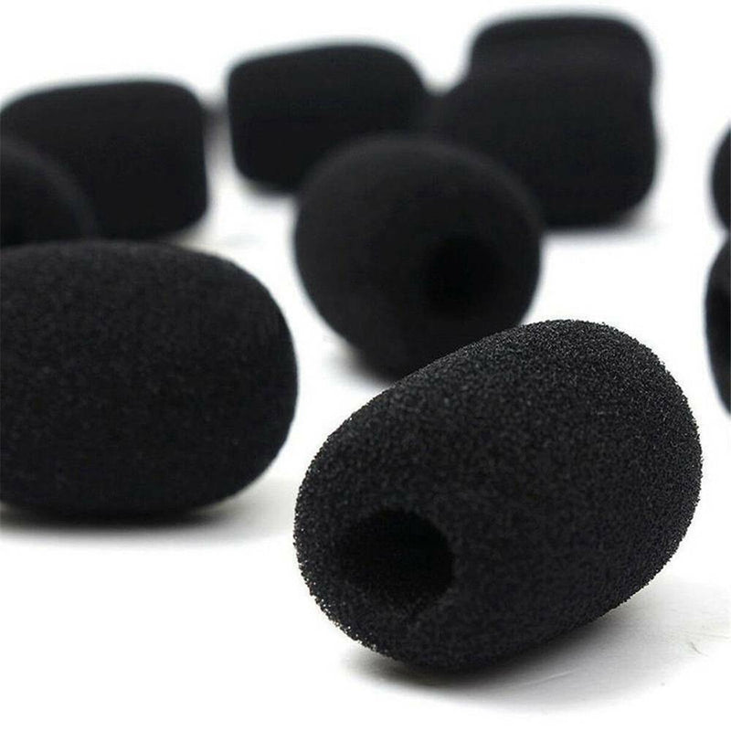 10PCS/Set Microphone Headset Grill Windscreen Sponge Foam Black Mic Cover Cap