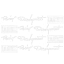 4pcs Car Stickers Racing Development WRC Door Handle Vinyl Decals (White)