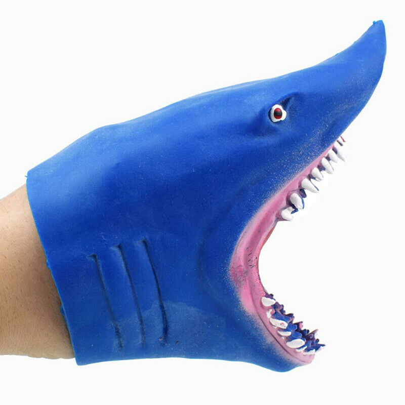 Plastic Shark Hand Puppet for Story Animal Head Gloves Kids Toys Gift AnimaSEAU