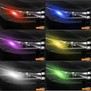 2PCS T10 COB RGB LED 6SMD Car Wedge Side Multicolor Light Bulbs w/Remote Cont JR