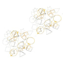 72 Pieces Mixed Styles Geometric Beading Hoop Earring Finding with Loop for Add