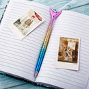 Mermaid Pen Gift Fish Pen Set Ballpoint Pens Blue Ink Case Gifts Pen for Ch L8X6