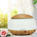 300Ml Ultrasonic Air Humidifier Aroma Essential Oil Diffuser With Wood Grai