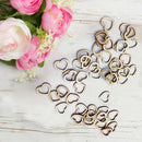 50 Pieces Unfinished Wood Hollow Heart Shape Wooden Plaque Embellishments