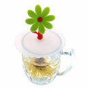 6 Pcs Sun Flower Silicone Cup Cover for Hot and Cold Drink, Cup lid Anti-du F9Z1
