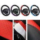 Carbon Fiber leather Car Steering Wheel Cover PU Universal inches For 14.56 O8E7