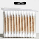 100pcs Double Head Disposable Cotton Stick Makeup Cotton Swab First Aid Kit