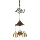 Peacock Carillon Outdoor Living Wind Chimes Garden Tubes Copper 6 Bells