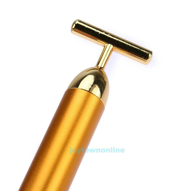 Electric Vibration Face Massager Skin Care Bar Portable T Shape Beauty Device