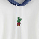 Women Long Sleeve Hoodies Sweatshirts Drawstring Block Cactus Oversized Hoo
