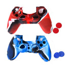 2 SiliconeSkin CaseCover & 4 Joystick ThumbstickCaps for SonyPS4 Controller