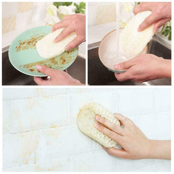 Natural Loofah Luffa Loofa Superfine Fiber Brush For Kitchen Cleaning Brush K1A3